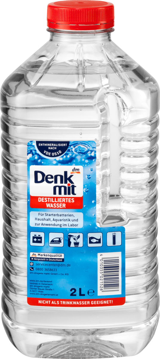 Destilliertes Wasser, 2 l