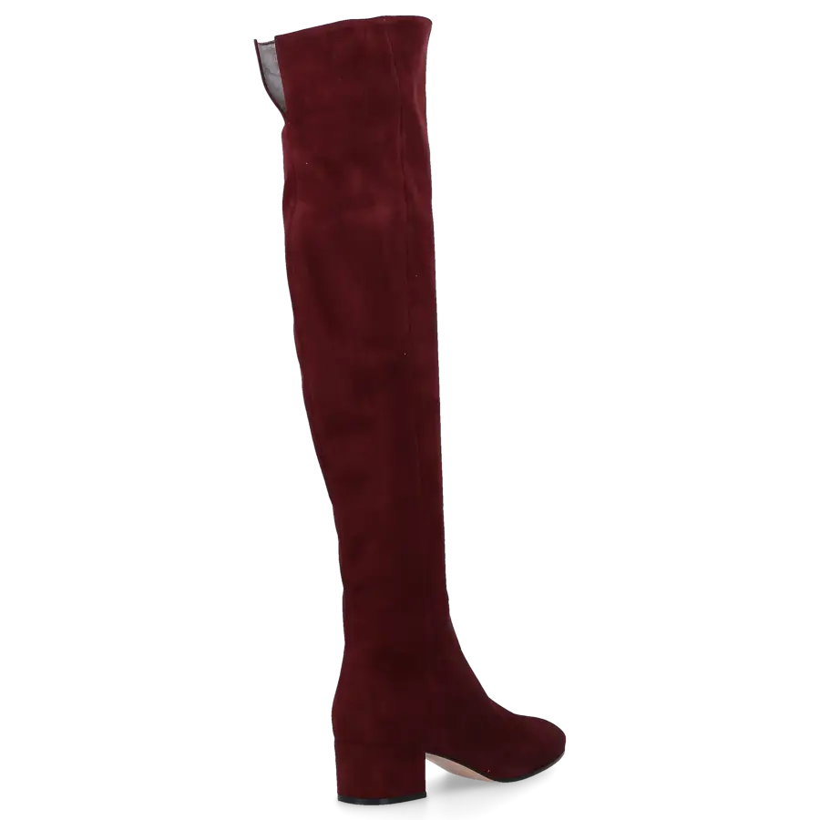 Gianvito Rossi - Stiefel ROLLING MID BOOT Veloursleder - rot