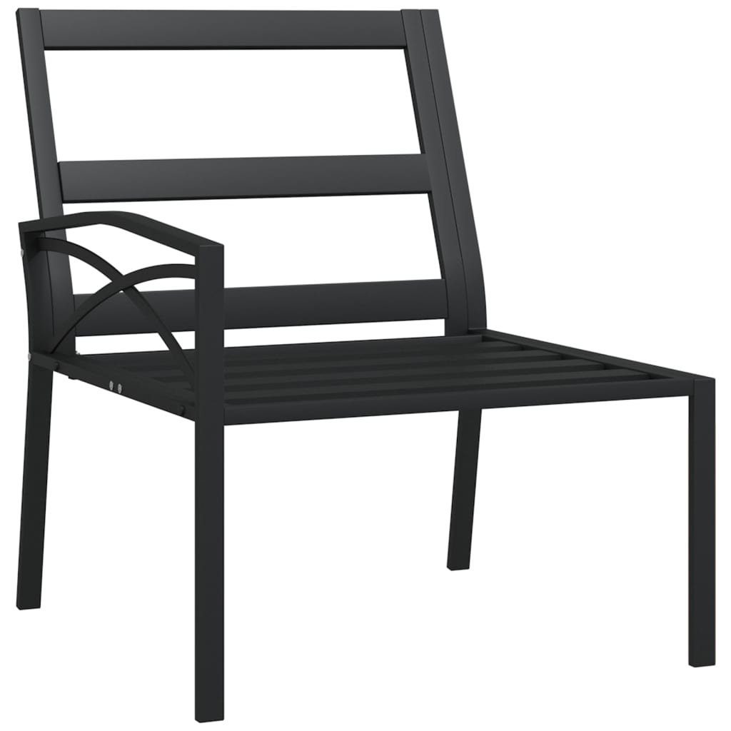 vidaXL Loungesofa Gartenstühle mit Grauen Kissen 2 Stk. 62x75x79 cm Stahl, 2 Teile