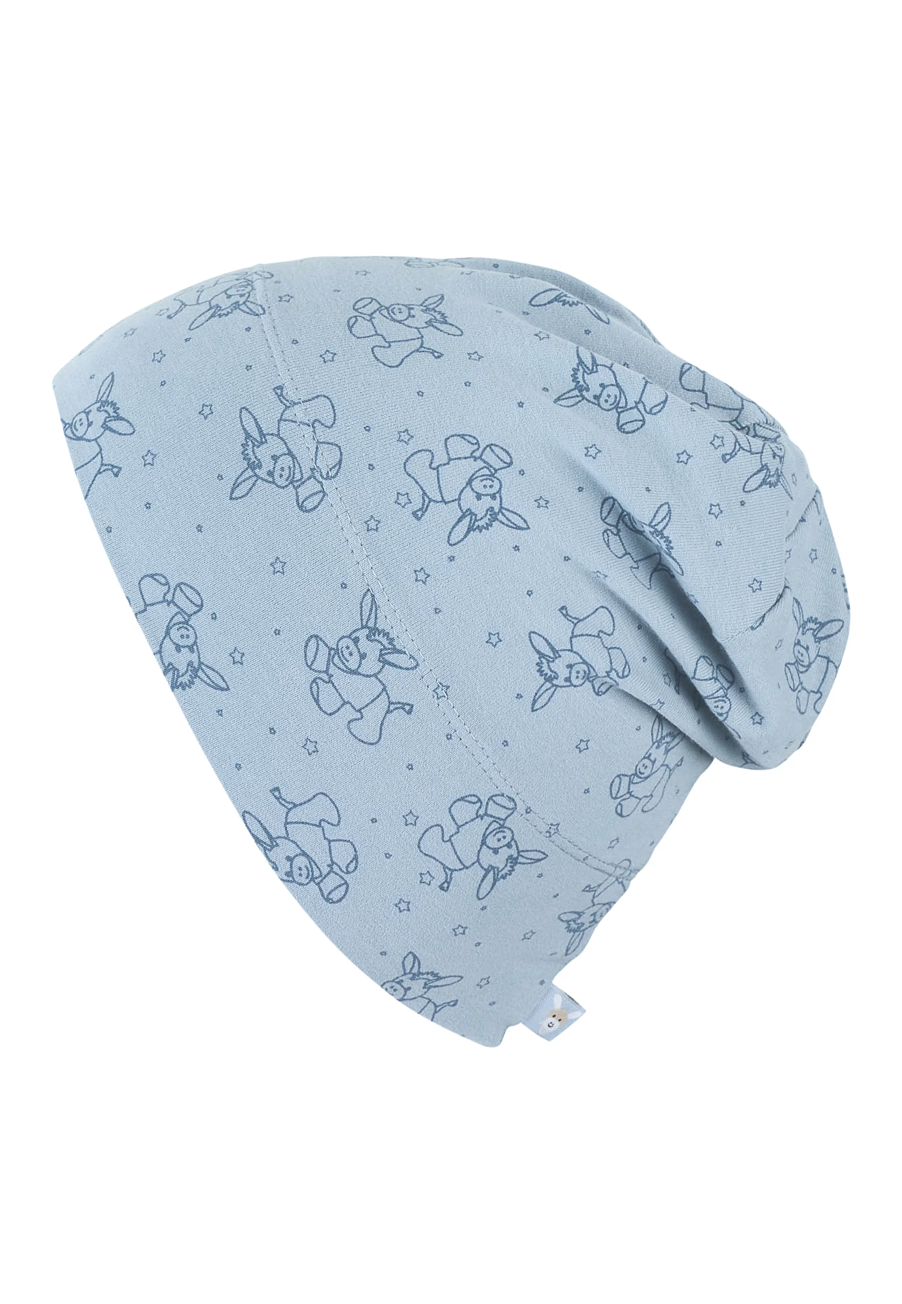GOTS Slouch-Beanie aus Jersey (Bio) in Hellblau