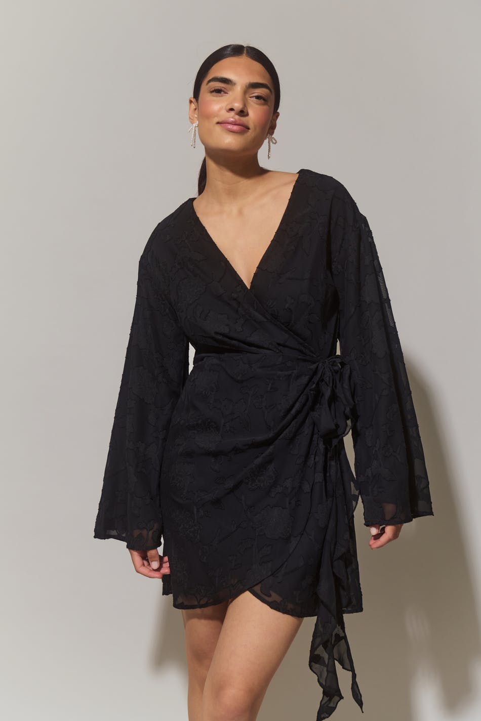 Floral wrap dress