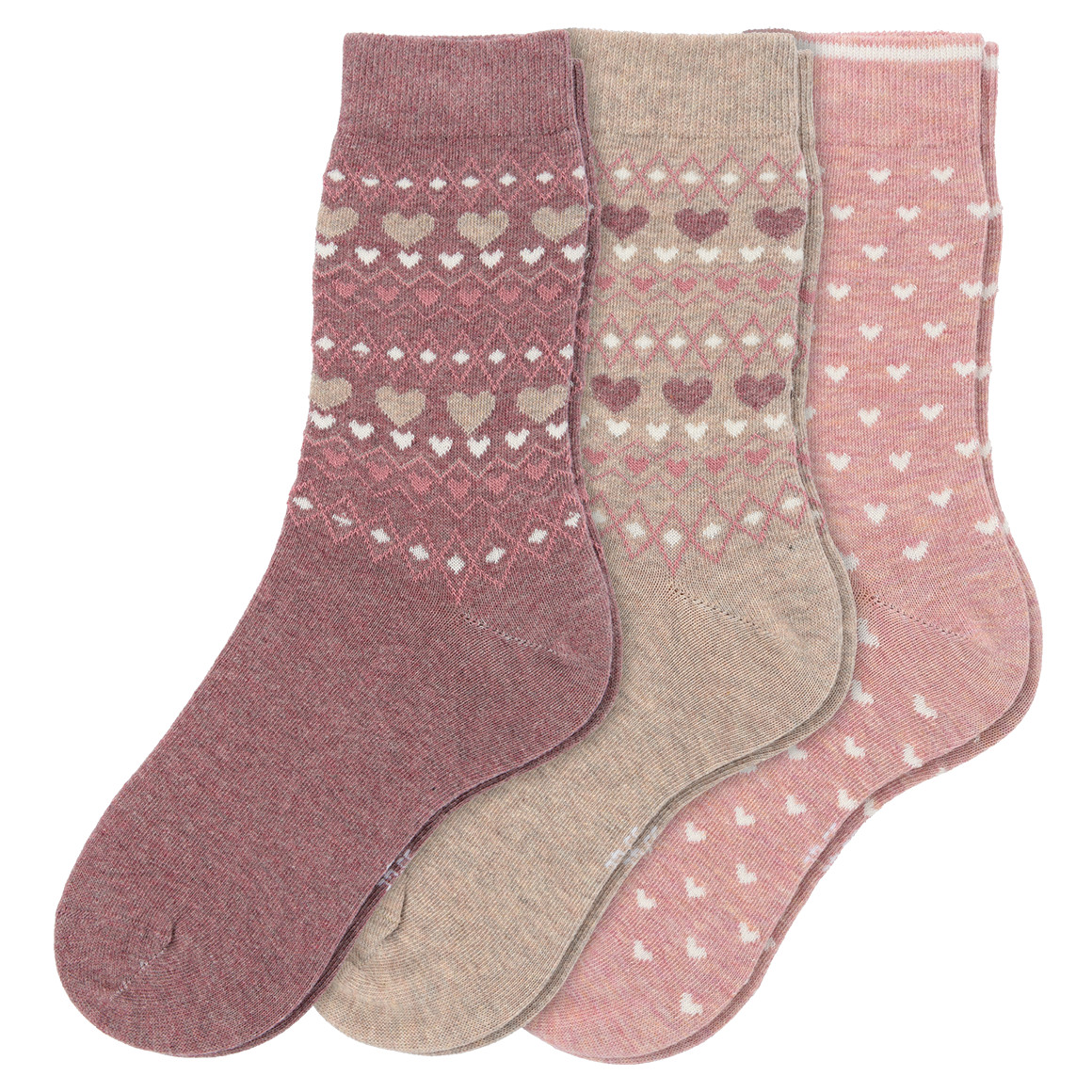 3 Paar Damen Socken in verschiedenen Dessins