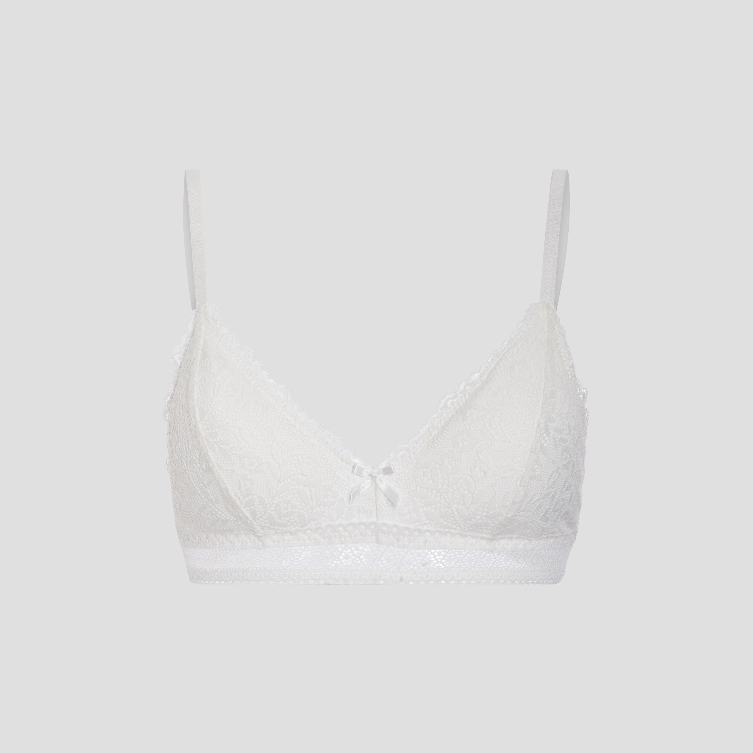 Soutien-gorge triangle micro dentelle ivoire femme | La Halle