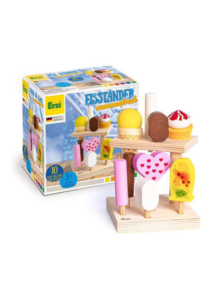 Erzi 10tlg. Set: Eisständer summerfresh in bunt günstig kaufen onesize