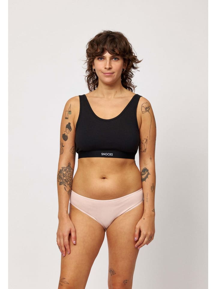 SNOCKS Damenslips aus Bio-Baumwolle 3 Stück in Mix (Apricot/Mauve/Schwarz) günstig kaufen