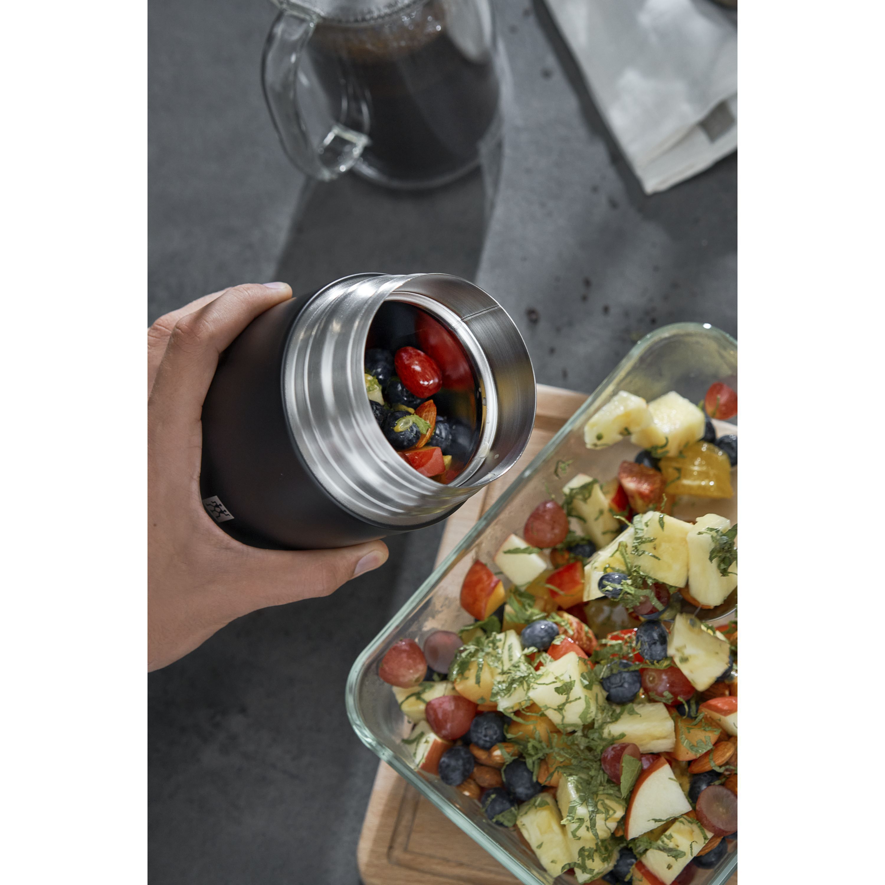 Speisegefäß, 700 ml, Edelstahl, Schwarz