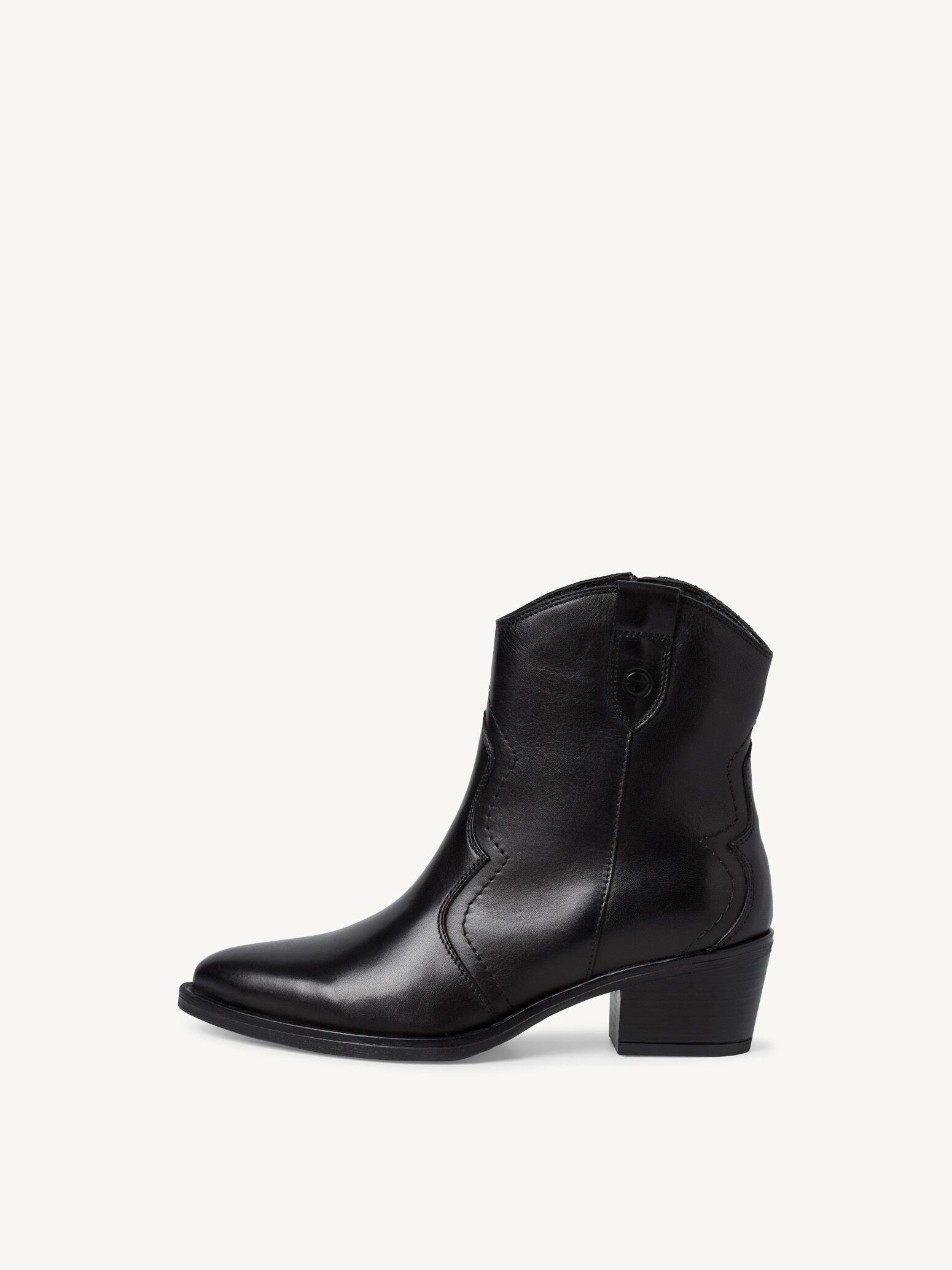 Bottes de cow-boy en cuir - noir
