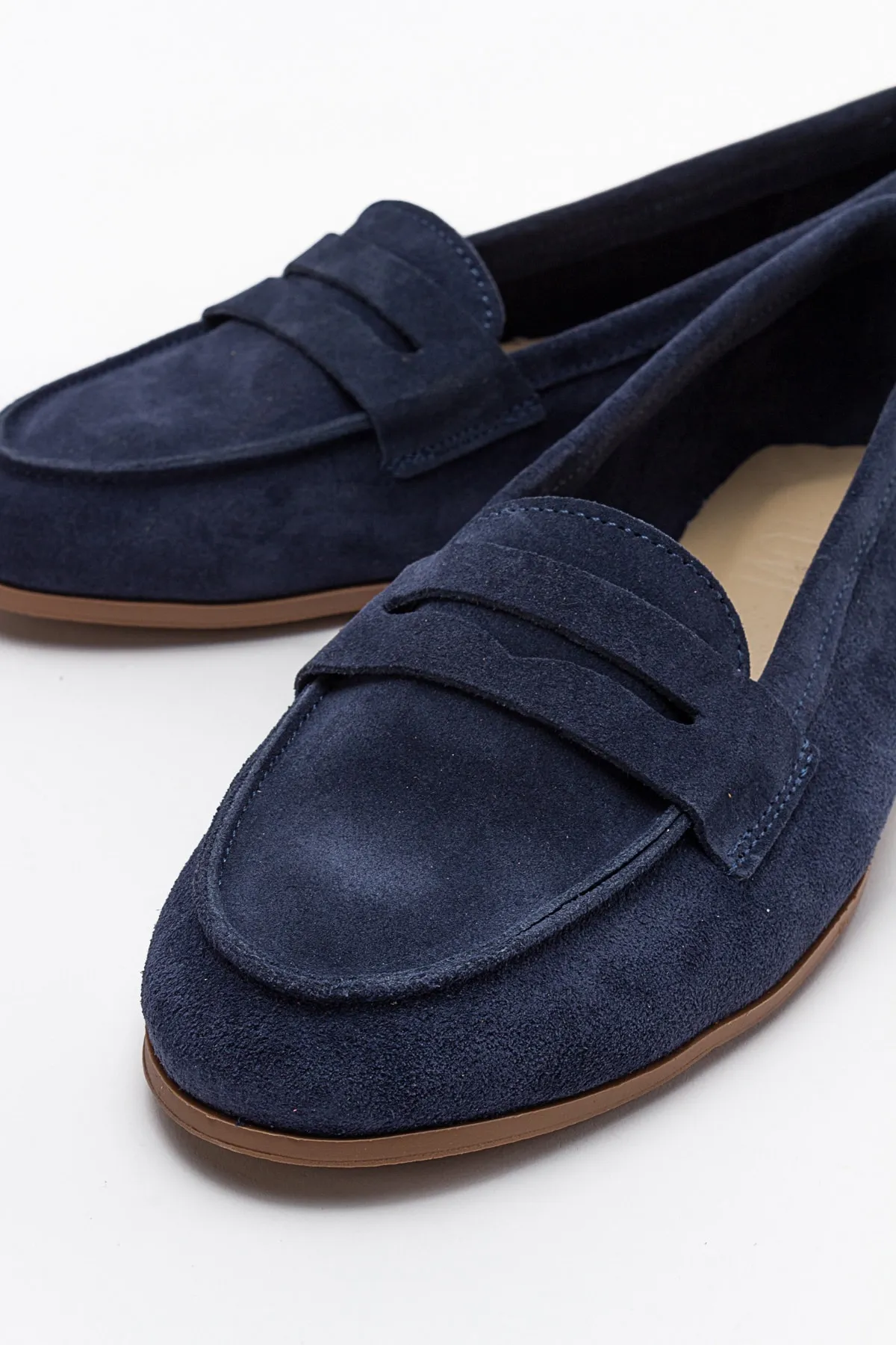 LuviShoes  Damen-Ballerina aus Denim-Wildleder F02