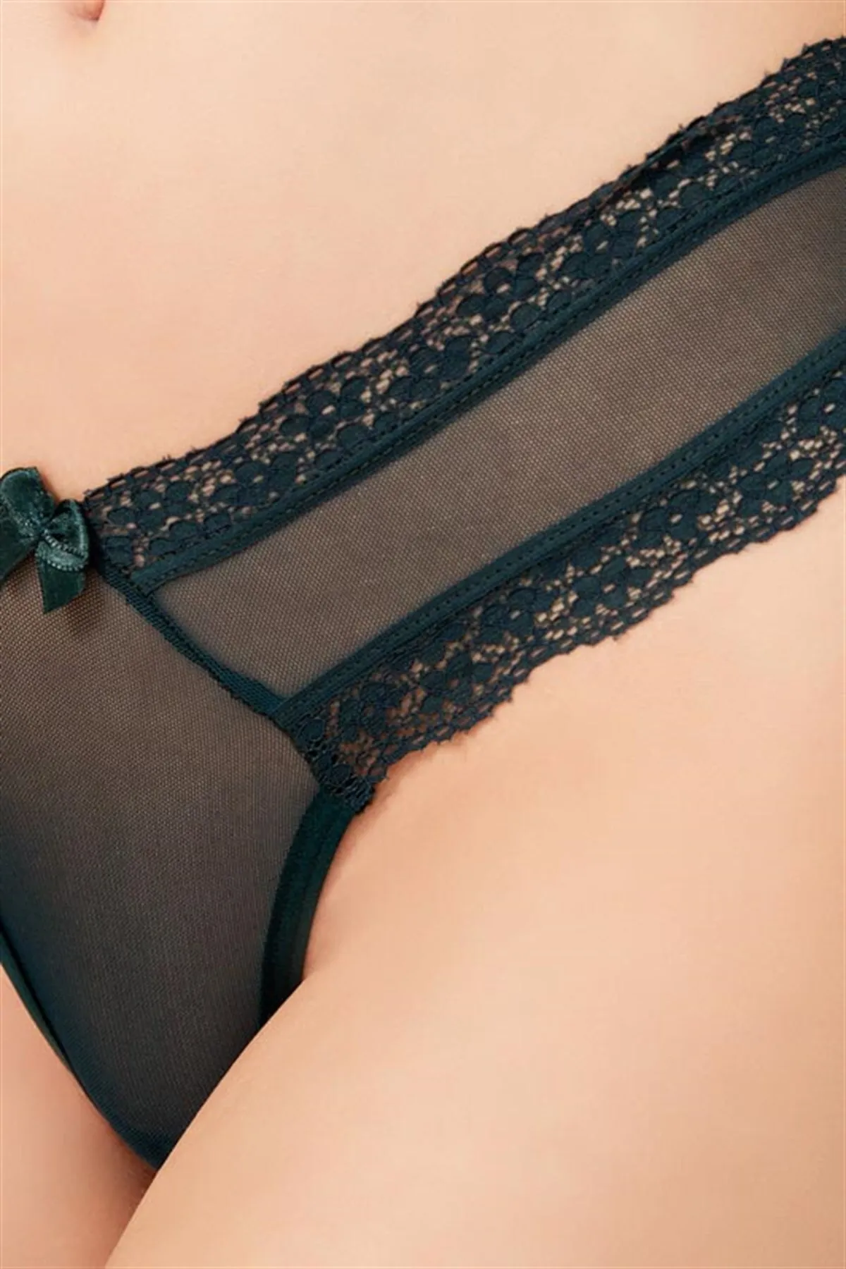 Cottonhill  Transparente Damen-Tangas mit Spitzendetails im 6er-Pack