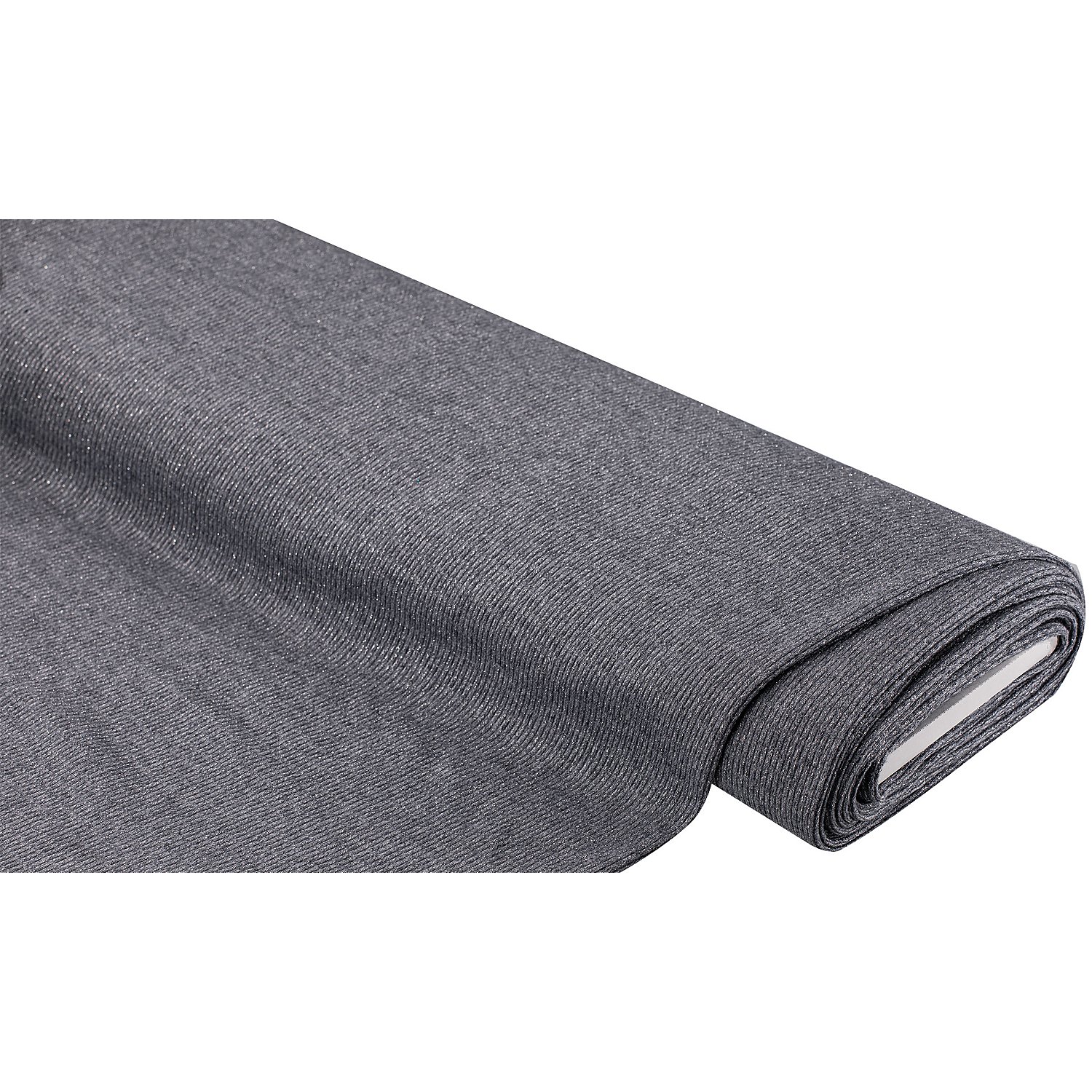Rippen-Strickstoff mit Glitzer, rauchblau
