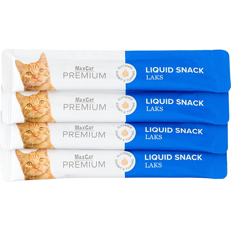 MaxCat Kattesnacks 4x14 g Laks liquid MaxCat