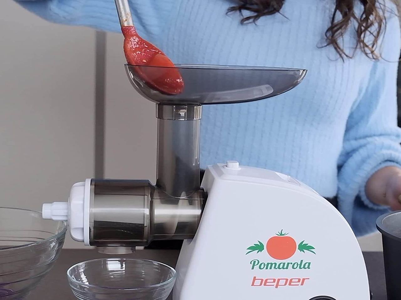 beper BP.720 elektrische Tomaten Saftpresse Tomatenpresse Entsafter Tomatensauce Vitaminschonend