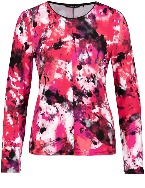 Longsleeve mit abstraktem Print
