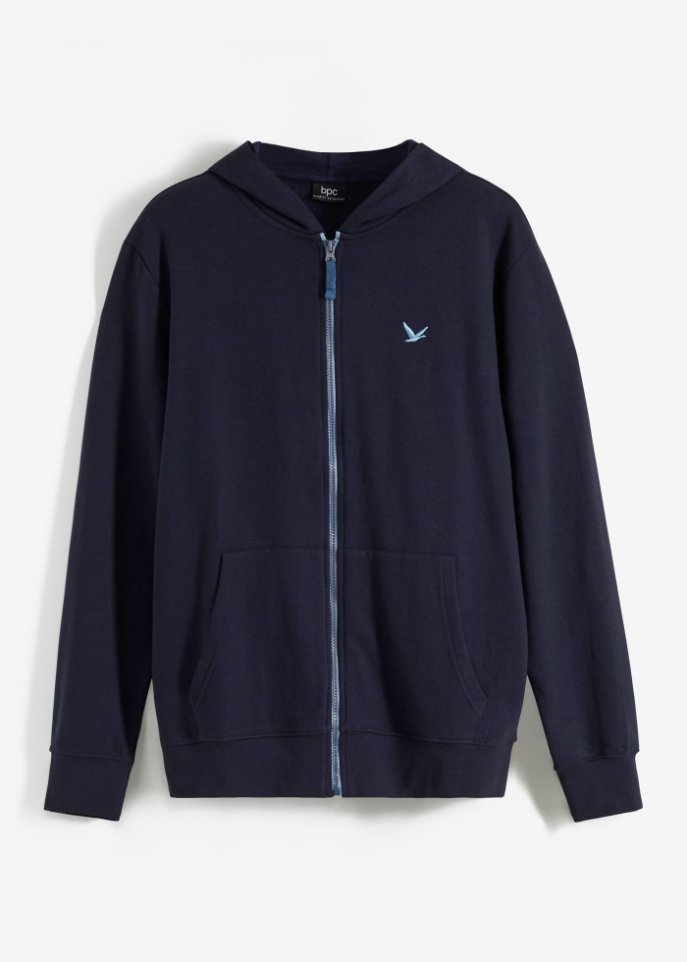 Sweatjacke mit Kapuze mit recyceltem Polyester