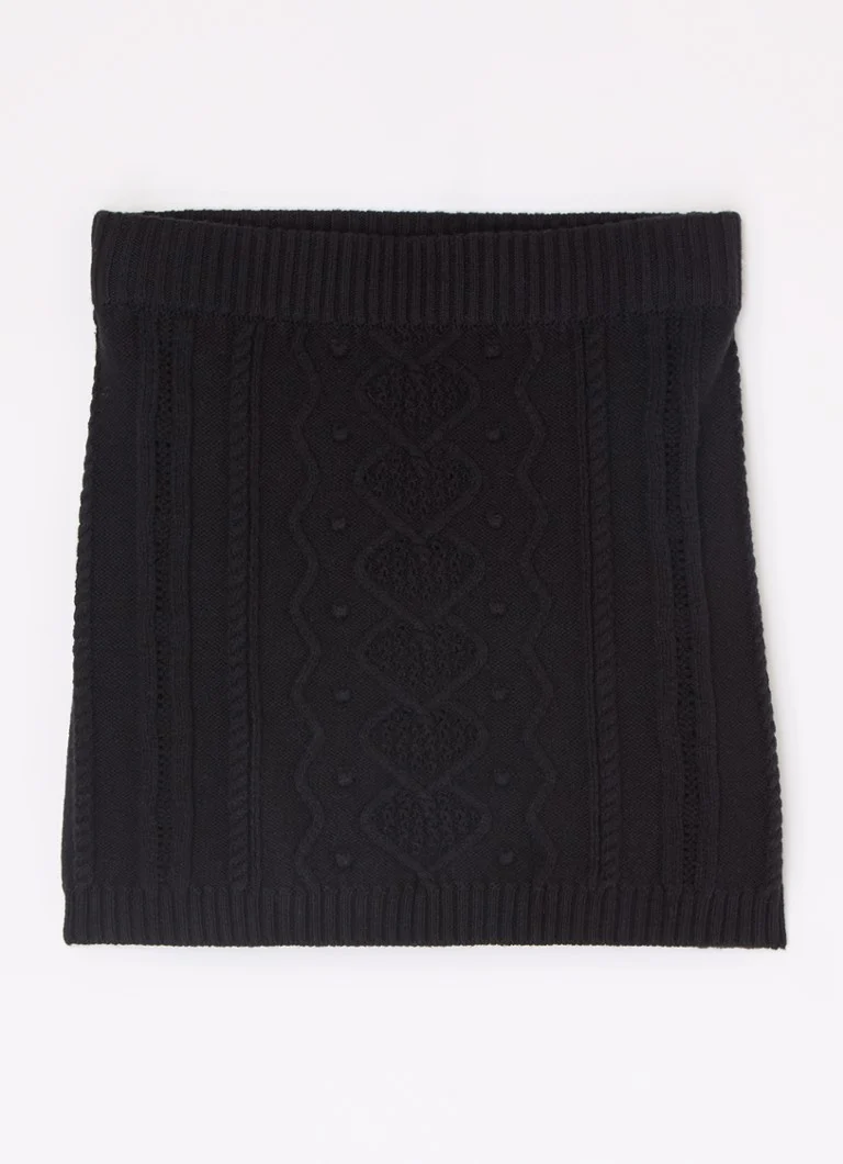 Benetton  Kabelgebreide rok in wolblend