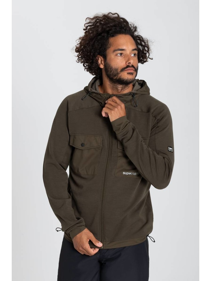super.natural Merino Jacke M ALPINE POCKET JACKET in dark günstig kaufen