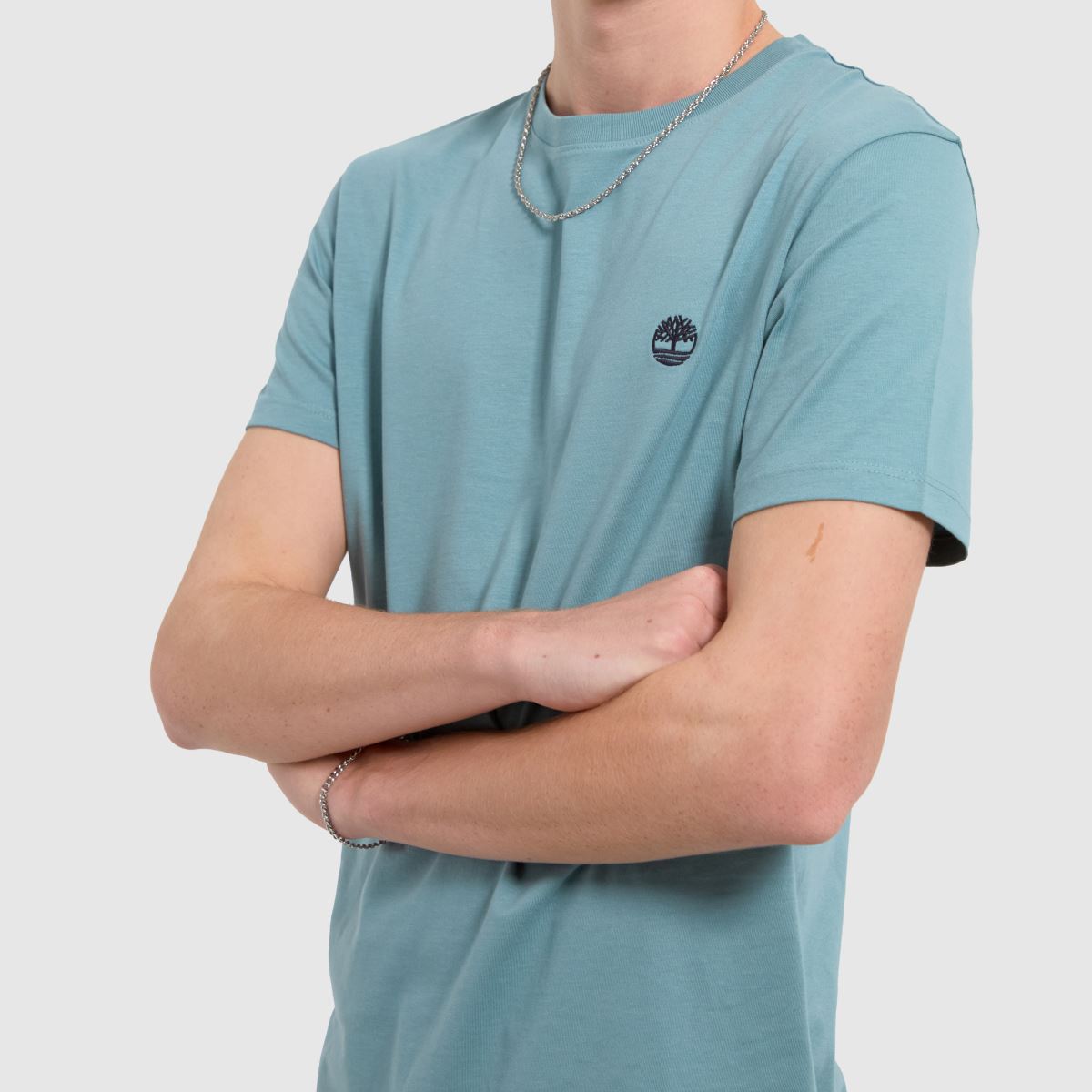 Timberland – Dustan – Turkos t-shirt i jersey