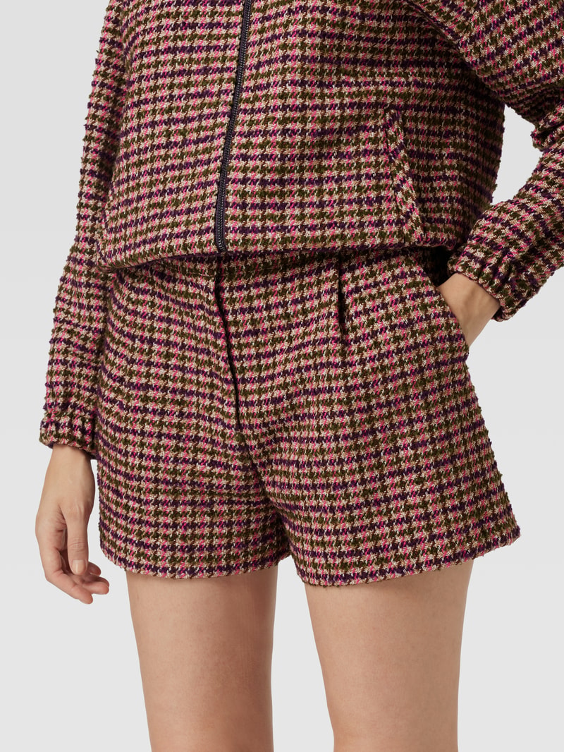 Shorts mit Allover-Muster in pflaume