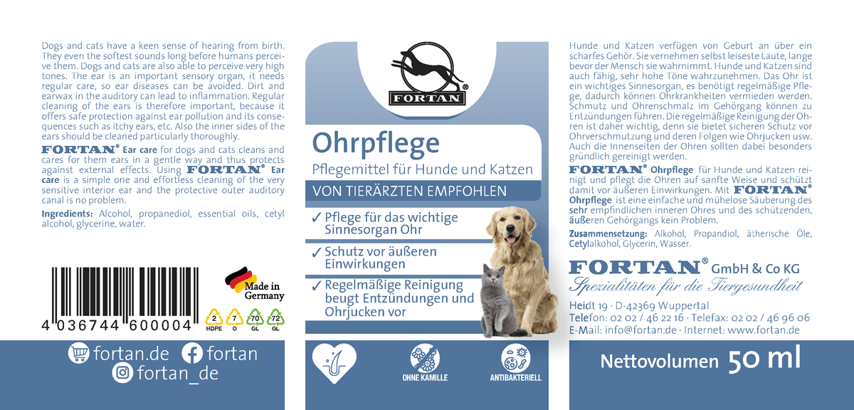 Fortan Augen- & Ohrenpflege Fortan Ohrpflege Tinktur 50 ml 50 ml