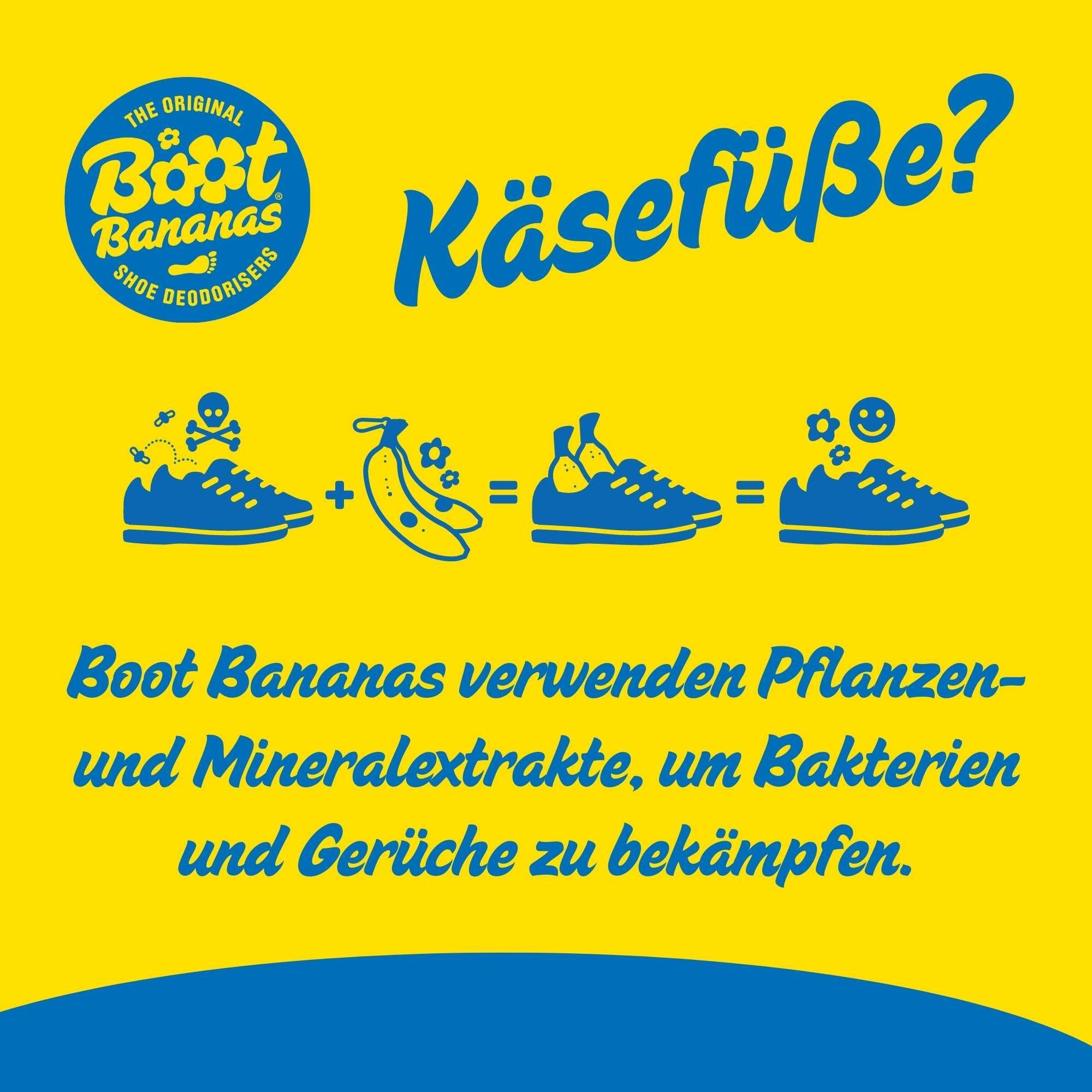 Boot Bananas Schuhdeo gegen Gerüche Antibakteriell mit Ätherischen Ölen Kletterschuh 100 % natürliche Materialien