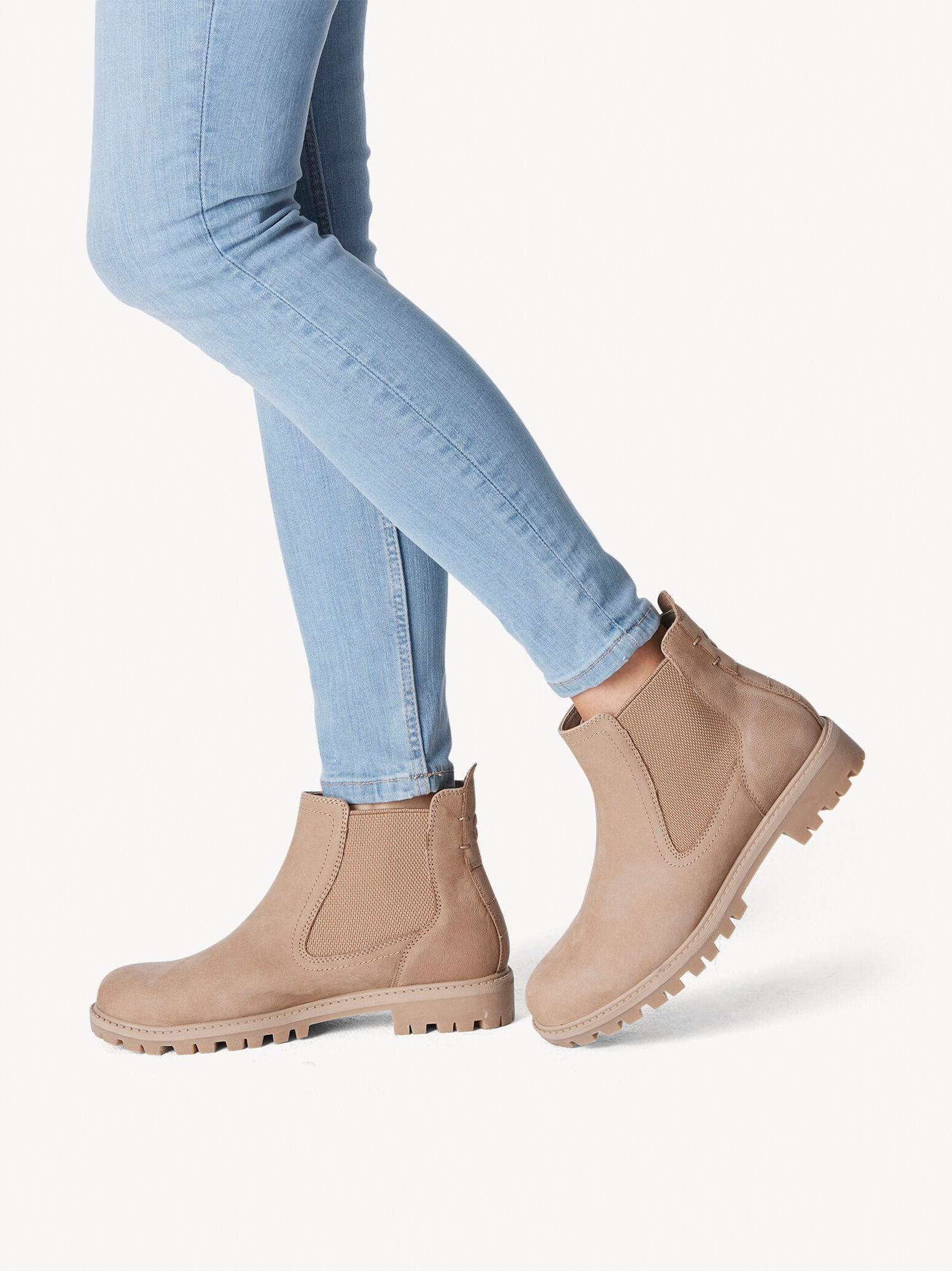 Bottine Chelsea en cuir - marron