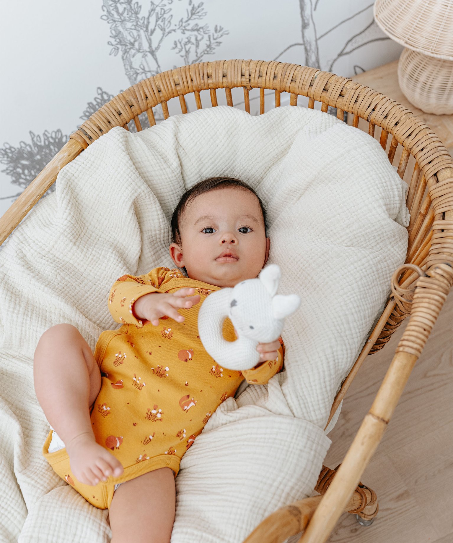 Body bébé à manches longues et fermeture croisée (lot de 3) jaune | GEMO