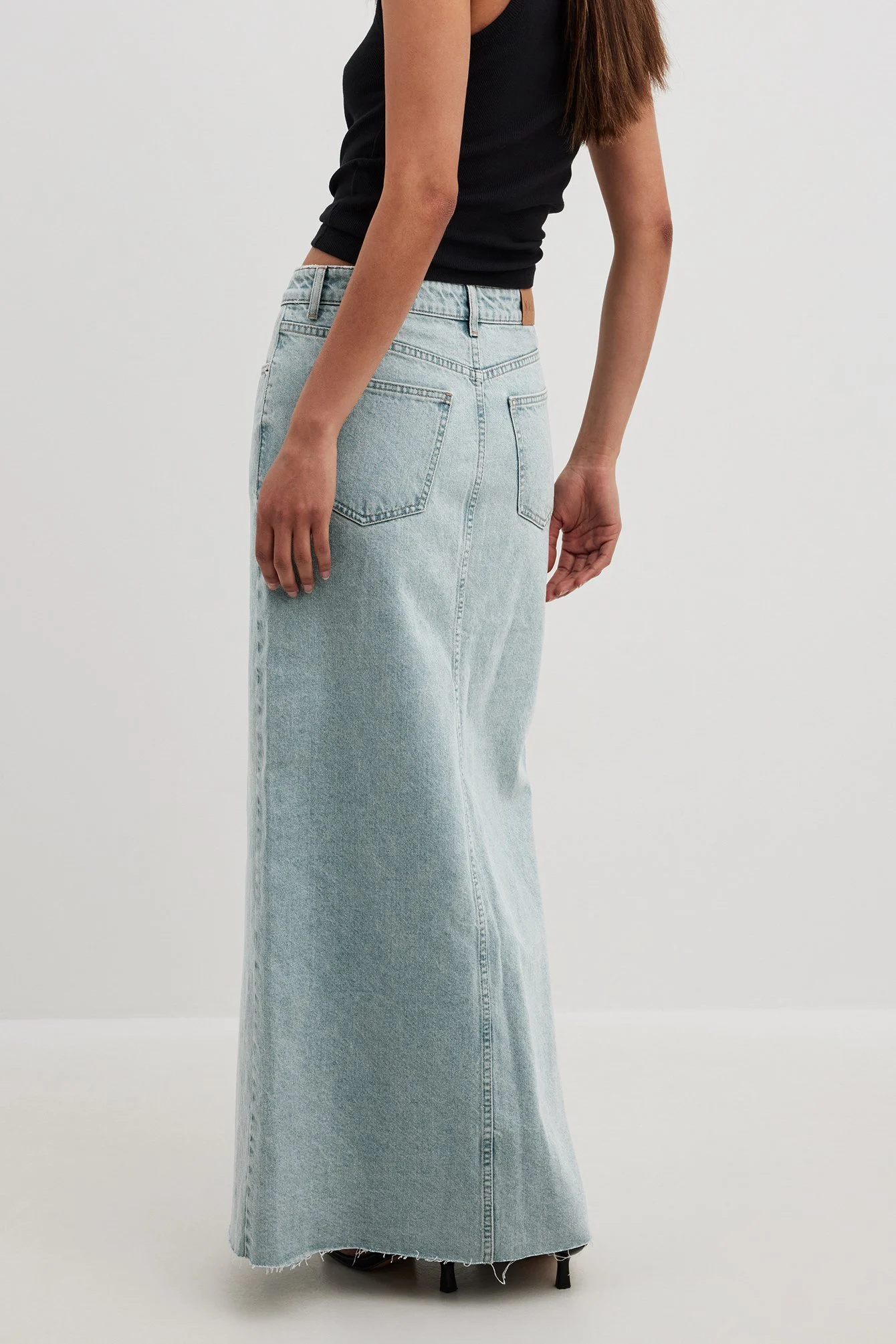 Weiter Maxirock aus Denim