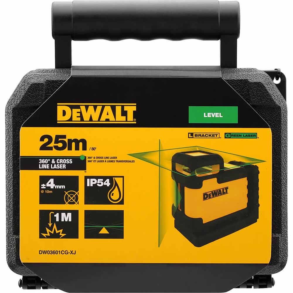 Laser de linha cruzada de feixe verde de 360 graus DEWALT DW03601CG-XJ