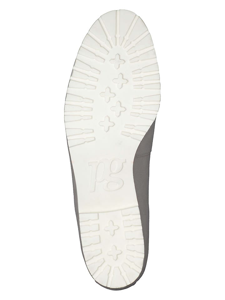 Paul Green Leder-Slipper  in Grau günstig kaufen