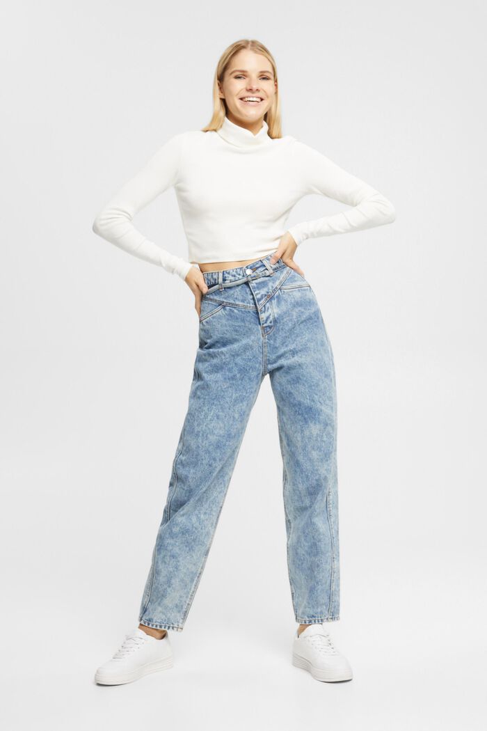 Banana-Fit-Jeans mit hohem Bund und Stonewashed-Effekt