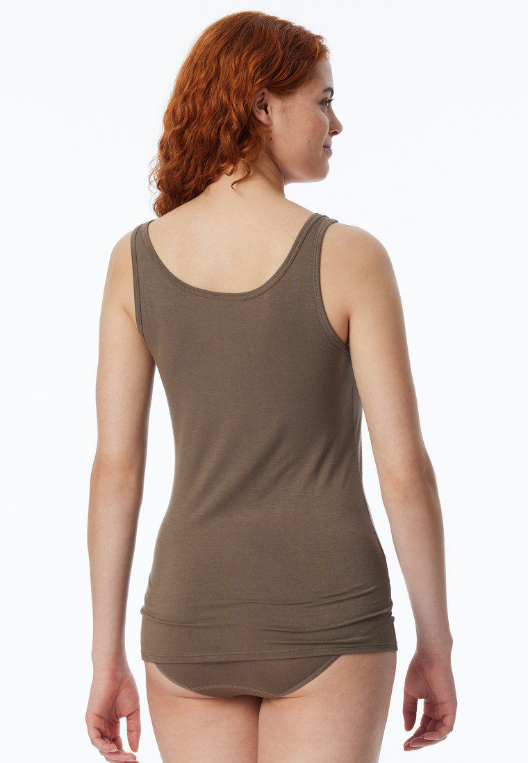 Trägertops 2er-Pack beige/taupe - Modal Essentials