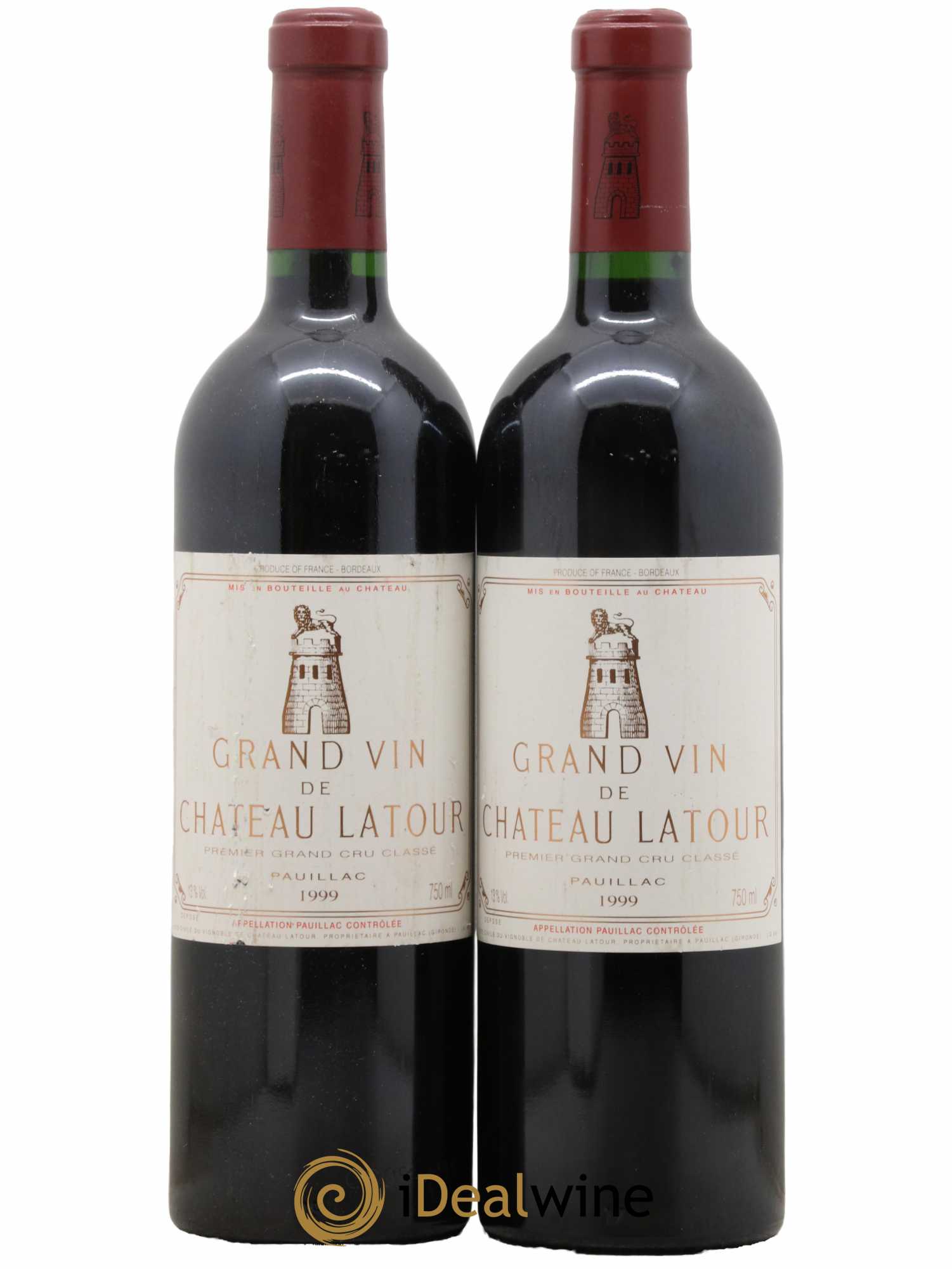 Château Latour 1er Grand Cru Classé  1999 - Lot de 2 Bouteilles