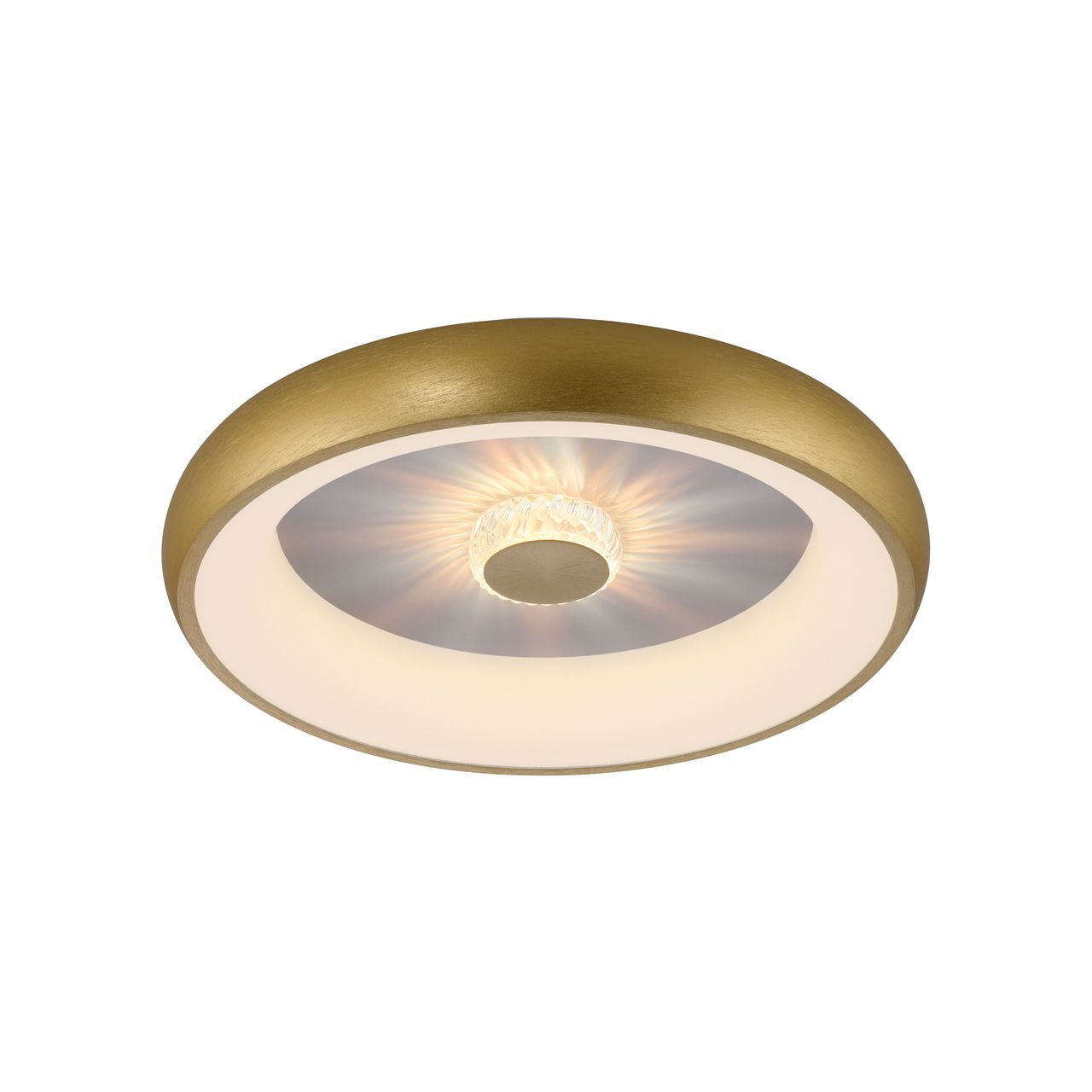 JUST LIGHT LED Deckenleuchte VERTIGO, CCT, dimmbar, Fernbedienung, Ø46,5 cm, Kristall-Effekt