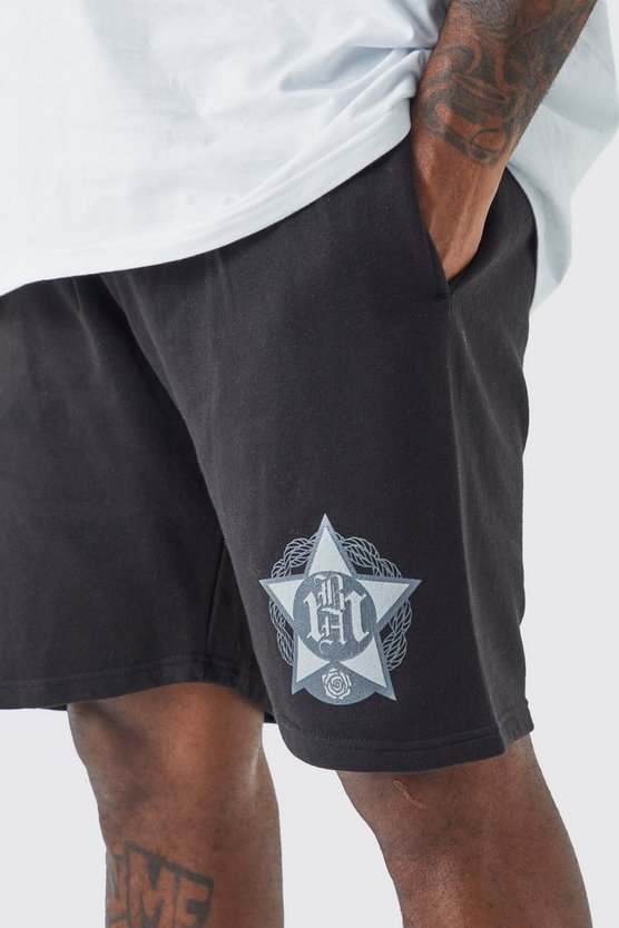 Plus lockere Bm Shorts in Grau