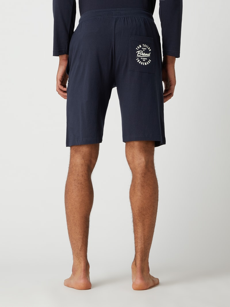 Pyjamashorts aus Baumwolle in dunkelblau