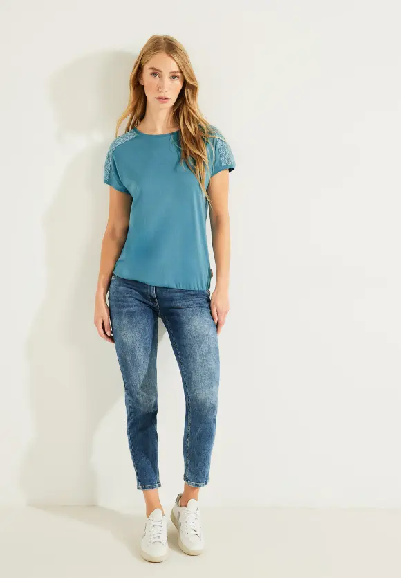 CECIL Shirt mit Schulterprint