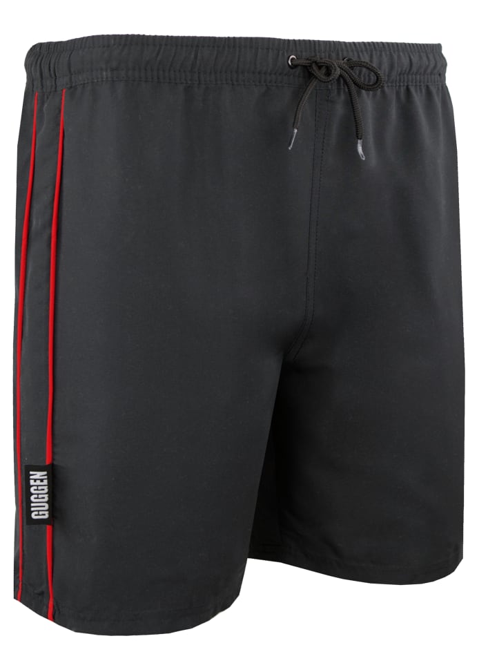GUGGEN MOUNTAIN Badehose Kariert in Schwarz günstig kaufen
