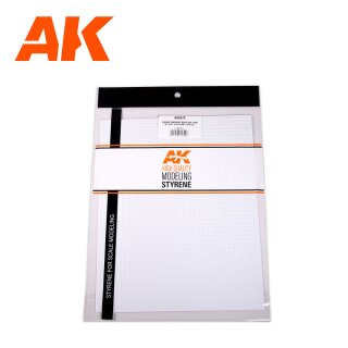Textured Styrene Sheet - Square Pavement Bricks (Big - 5mm)  245mm x195mm (1)