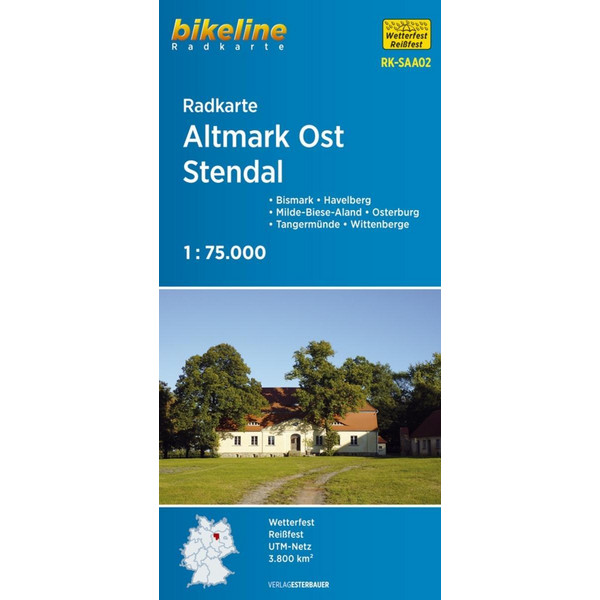Bikeline Radkarte Deutschland Altmark Ost Stendal 1:75.000 - Fahrradkarte