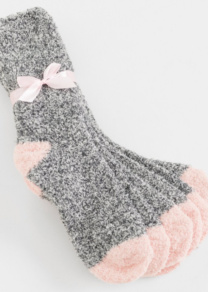 Kuschelsocken (4er Pack) mit Satinschleife