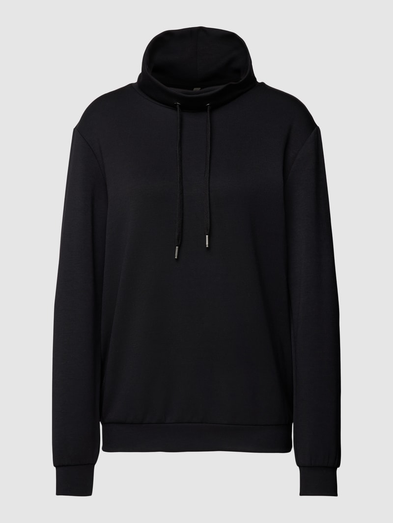 Sweatshirt mit Stehkragen Modell 'Banu' in schwarz