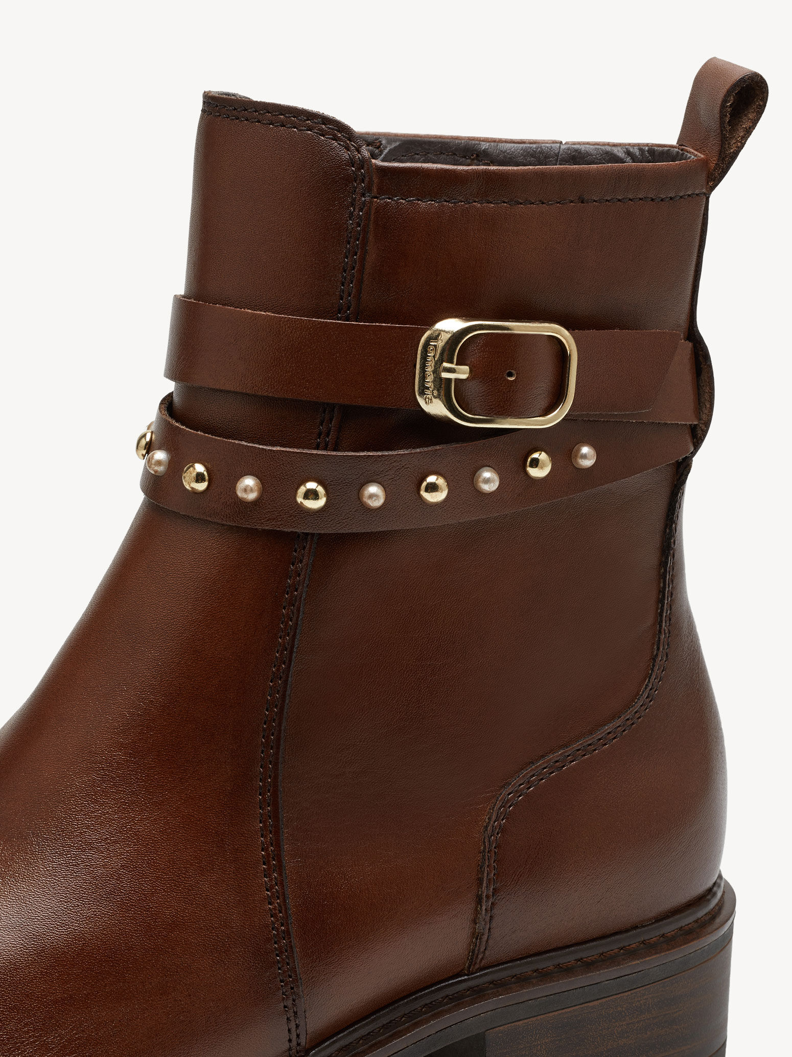 Bottine en cuir - marron