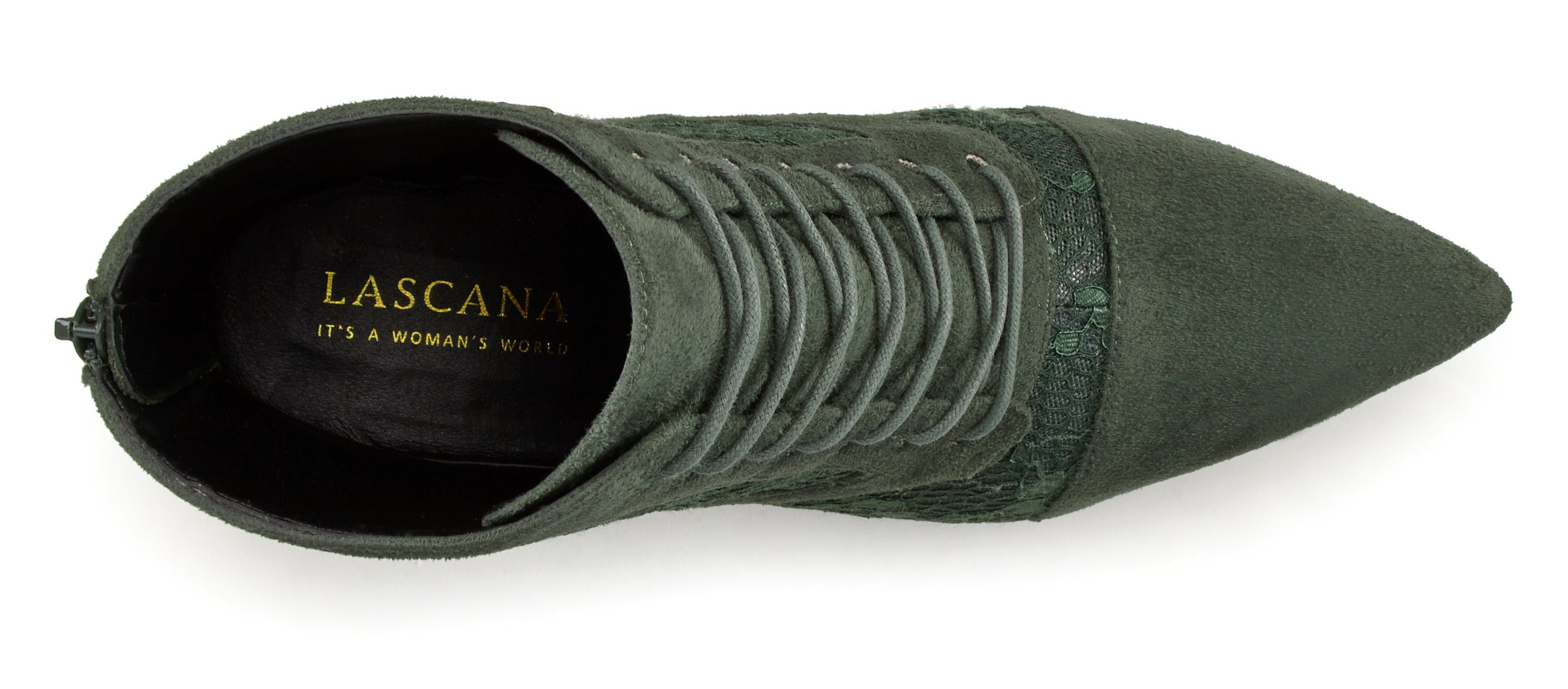 LASCANA Schnürstiefelette, Stiefel in sexy Spitzen Optik
