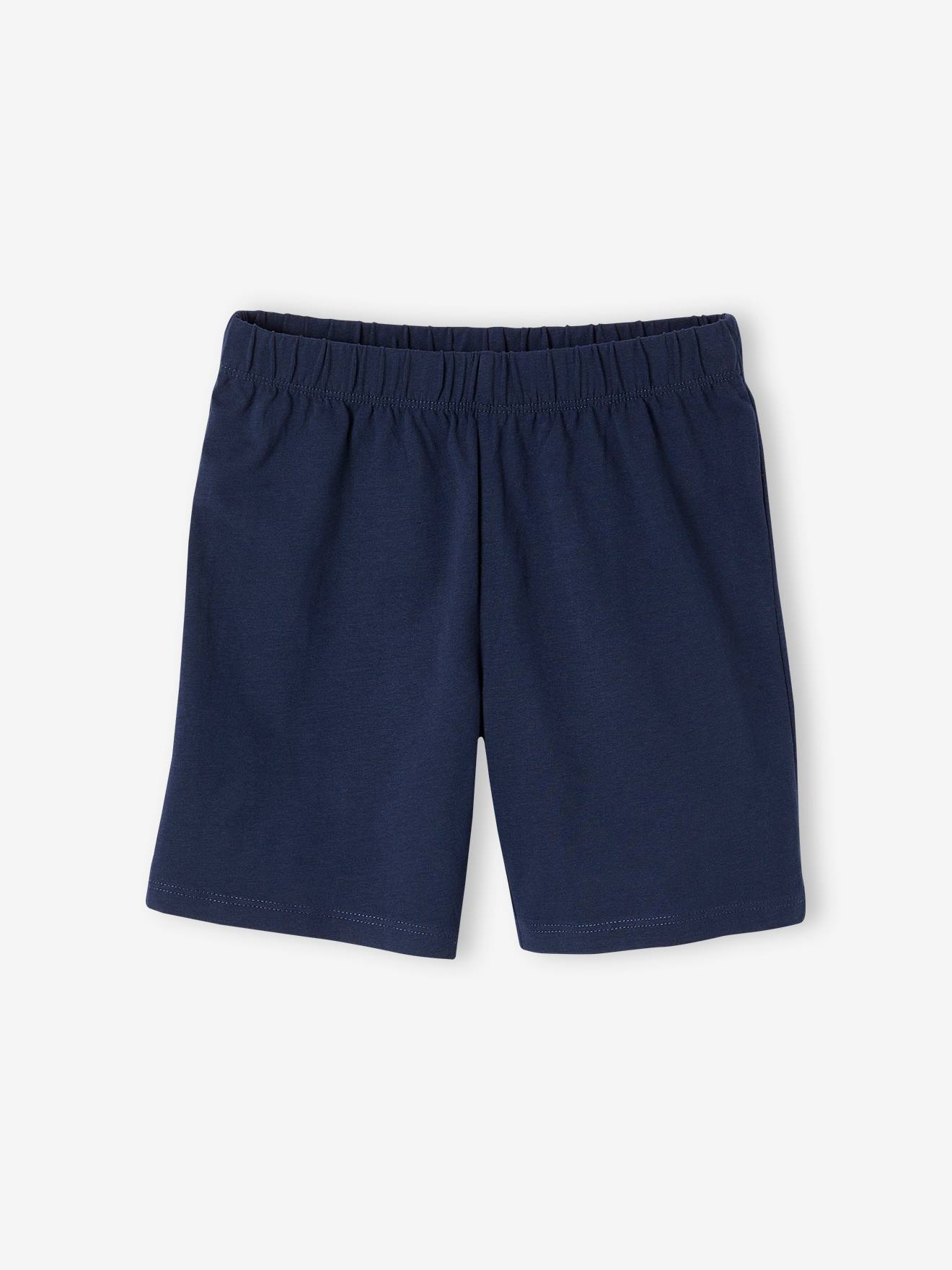 Vertbaudet 2er-Pack kurze Jungen Schlafanzüge BASICS Oeko-Tex - marine