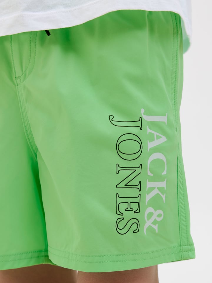 JACK & JONES Junior Badeshorts  JPSTMAUI JJSWIM DOUBLE LOGO JNR in summer green günstig kaufen
