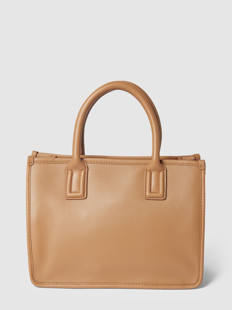 Tote Bag mit Label-Detail Modell 'LENA' in camel