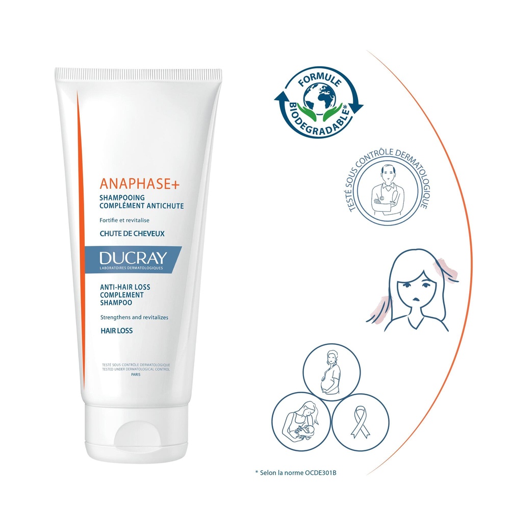 Ducray Anaphase+ Shampoing  complément anti-chu te 200 ml Shampooing
