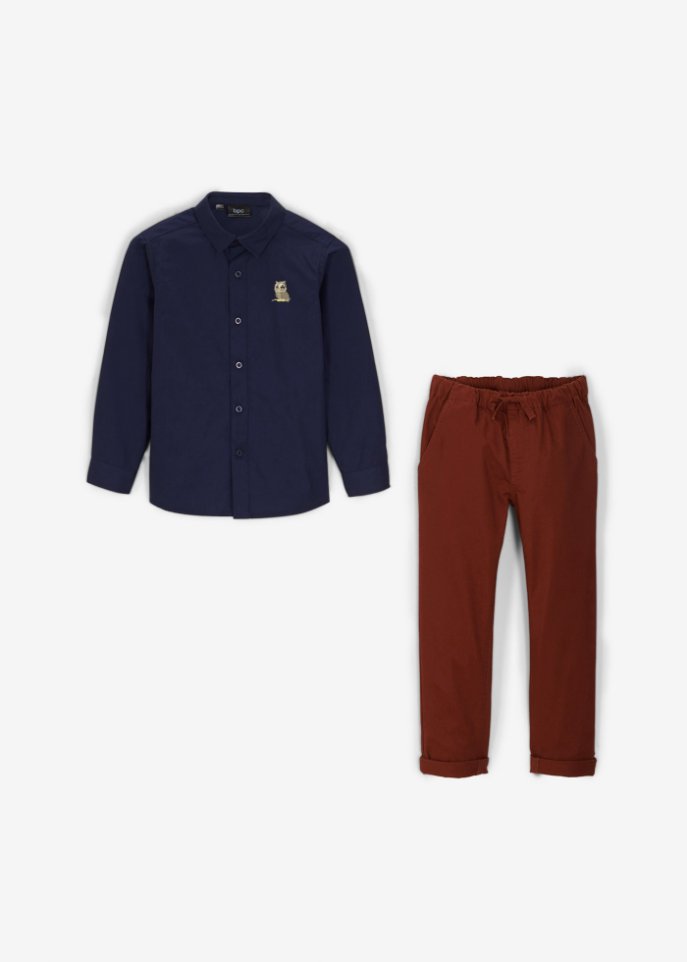 Jungen Chino Hose mit Hemd (2-tlg.Set)