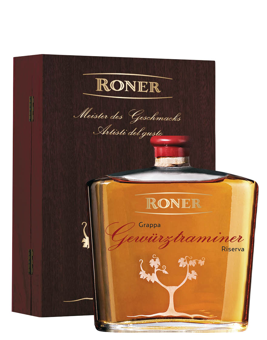Grappa Gewürztraminer Riserva Roner 0,7 ℓ, Coffret