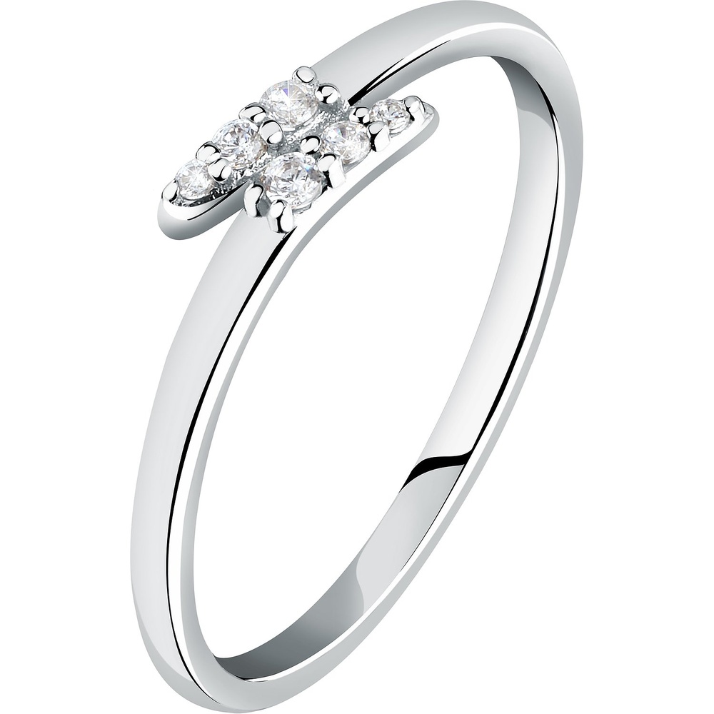 Live Diamond Bague pour femme 375 Or blanc recyclé or blanc Bague